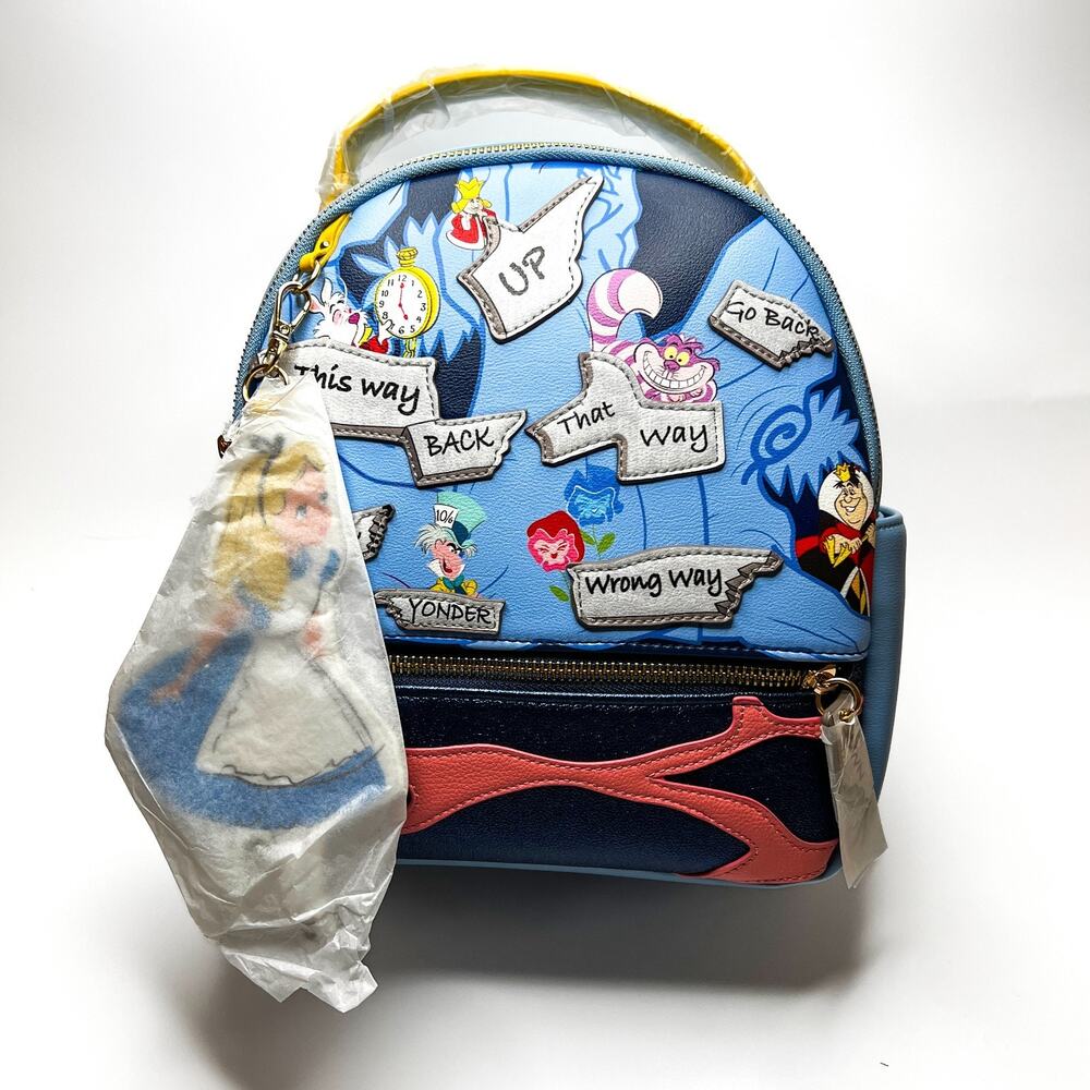 Disney Danielle Nicole Alice in Wonderland Directions Mini Backpack NWT